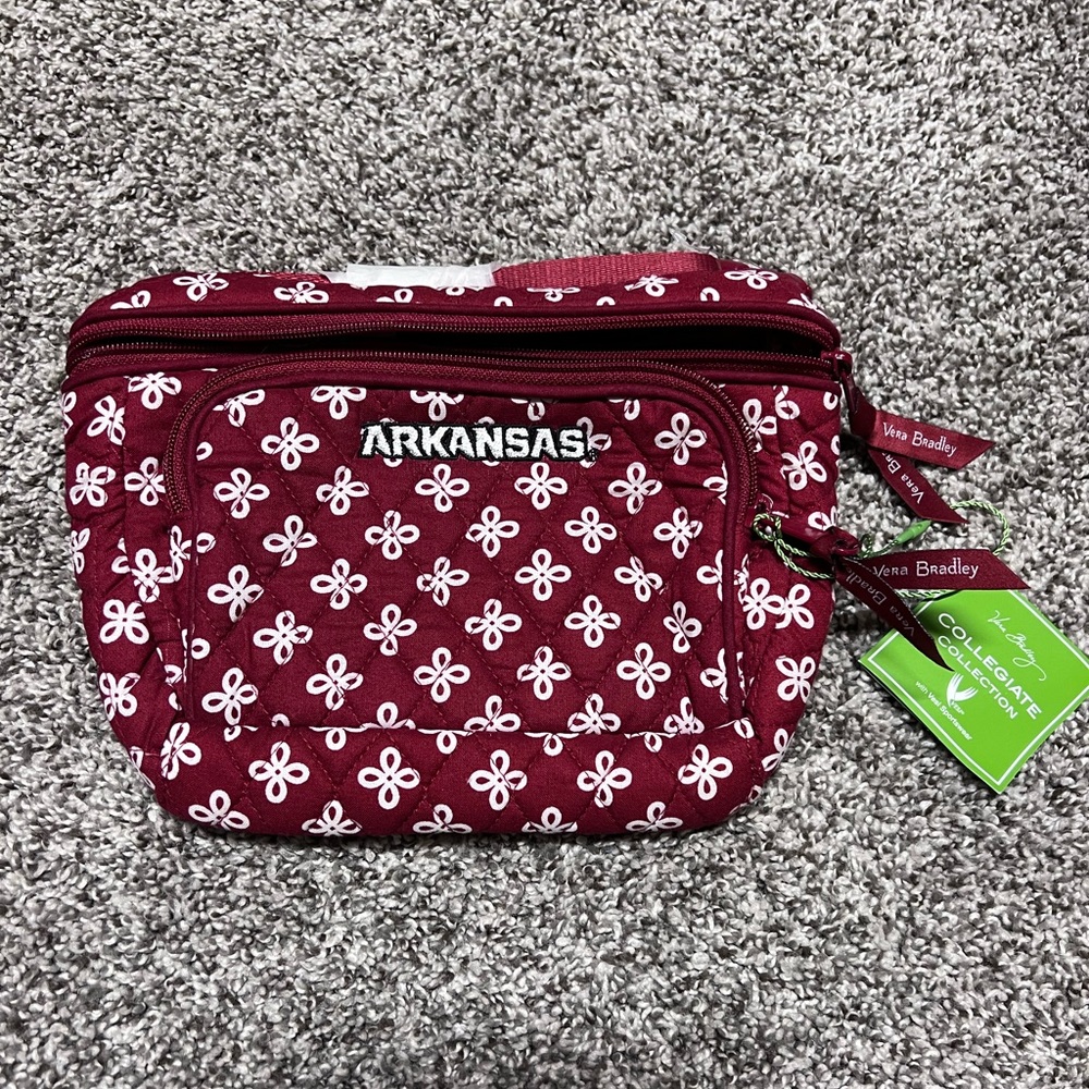 BNWT Vera Bradley Arkansas Razorback fanny pack